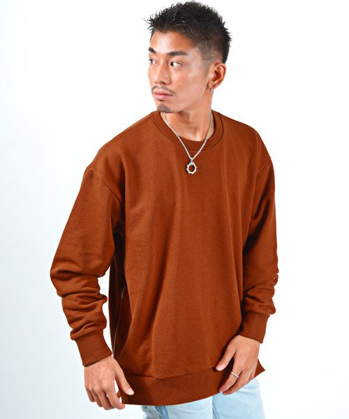 セール 15 Off サイドzipスウェットトレーナー トレーナー メンズ スウェット 長袖 ビッグシルエット ラグスタイル Luxstyle Magaseek