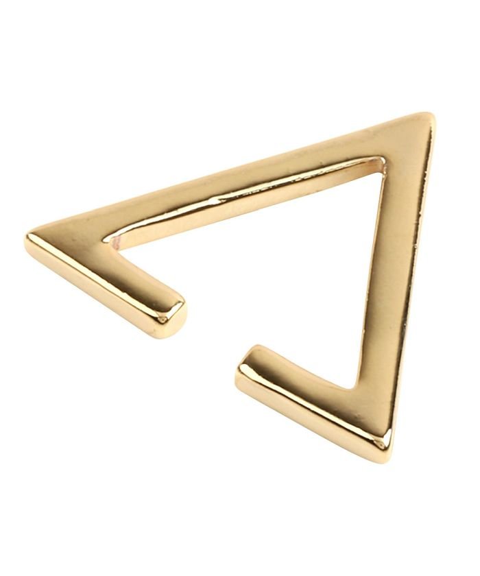 エッジの効いたトライアングルの片耳用イヤーカフ クリームドット Cream Dot Magaseek