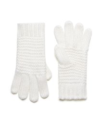 BENETTON (women)(ベネトン（レディース）)/ガーター編みニットグローブ・手袋/ホワイト