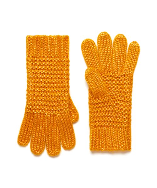 BENETTON (women)(ベネトン（レディース）)/ガーター編みニットグローブ・手袋/オレンジ