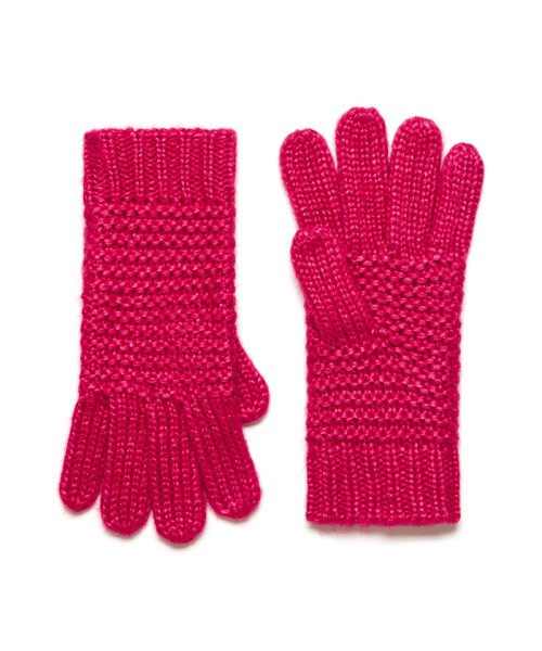 BENETTON (women)(ベネトン（レディース）)/ガーター編みニットグローブ・手袋/ピンク
