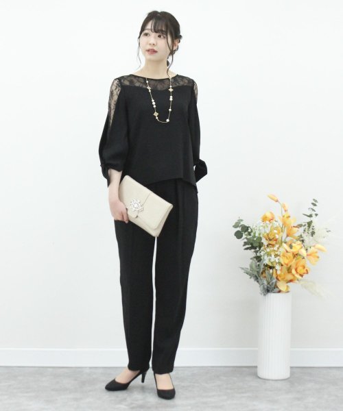 長袖レースブラウス パンツドレス エイミーパール ドレス Eimy Peral Magaseek