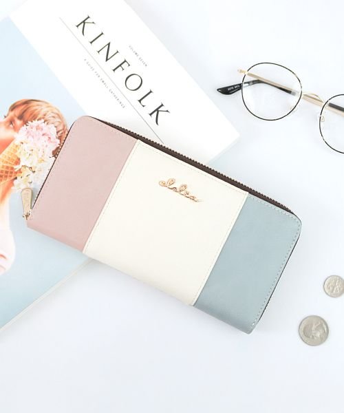 財布 レディース 長財布 ラウンドファスナー トリコ フェイクレザー ブランド ギャルソンタイプ Clelia クレリア Clelia Magaseek
