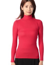 BENETTON (women)(ベネトン（レディース）)/テレコハイネックロングTシャツ・カットソー/レッド