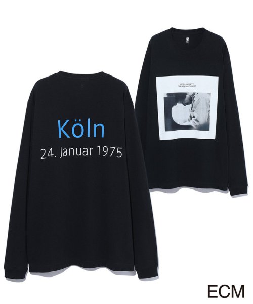 ADAM ET ROPE'(アダム　エ　ロペ)/〈KEITH JARRETT〉LONG SLEEVE PHOTO T－shirt/ブラック（01）