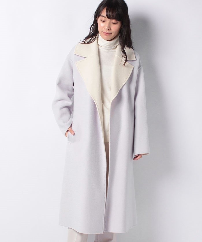 セール ベルテッドリバーコート 502576868 ランバンオンブルー Lanvin En Bleu Magaseek