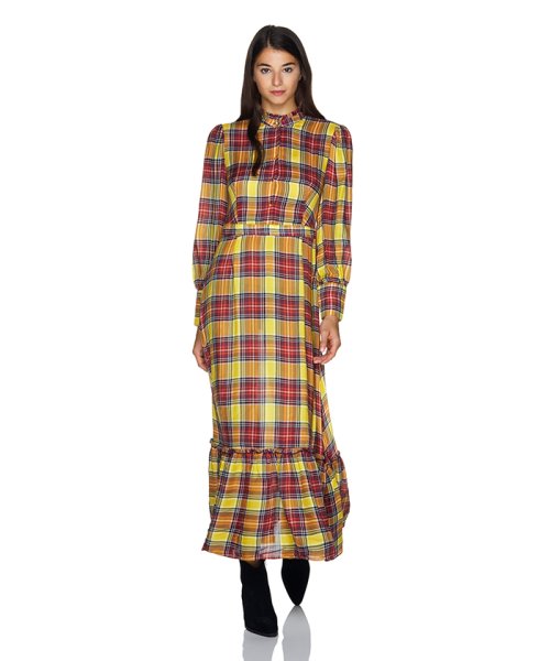 セール チェックマキシワンピース 502655330 ベネトン レディース Benetton Women Magaseek