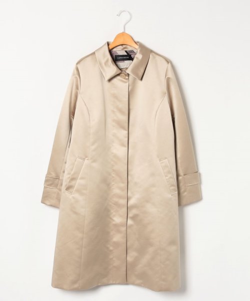 セール 大きいサイズ キルティングライナー付き サテンコート ラピーヌ ルージュ Lapine Rouge Magaseek