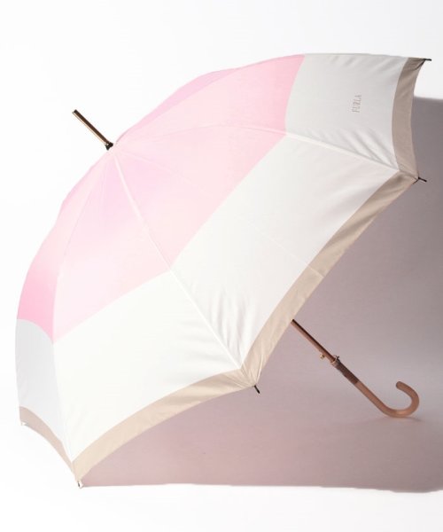 FURLA(フルラ)/FURLA(フルラ)傘 【カラー ボーダー】/ピンク