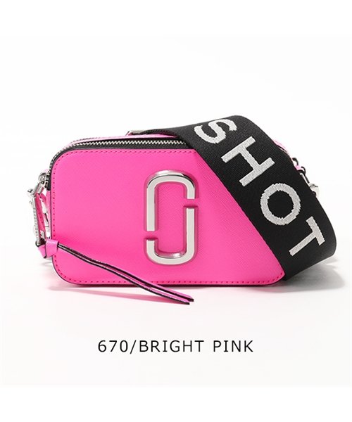  Marc Jacobs(マークジェイコブス)/M0014503 snapshot fluoro スナップショット ネオン ショルダーバッグ ポシェット カラー3色 レディース/ブライトピンク