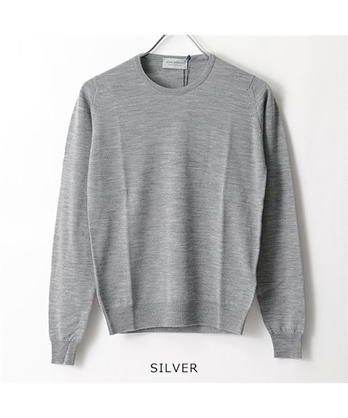 JOHN SMEDLEY(ジョンスメドレー)/ITALIAN FIT VENICE クルーネック 丸首 ニット セーター メリノウール カラー4色 レディース/SILVER