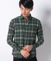 JEANS MATE(ジーンズメイト)/【OUTDOOR PRODUCTS】ネルチェックシャツ/ダークグリーン