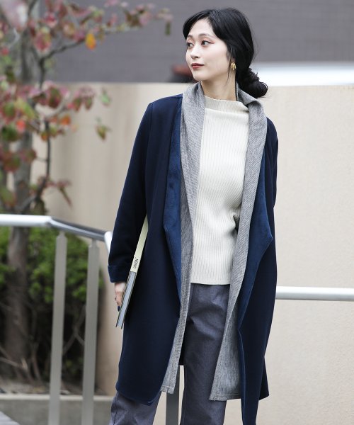 セール 異素材mixが新鮮 レイヤード風裏起毛コーディガン ブージュルード Bou Jeloud Magaseek