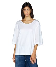 BENETTON (women)(ベネトン（レディース）)/配色ロールアップスリーブオーバーサイズTシャツ・カットソー/ホワイト