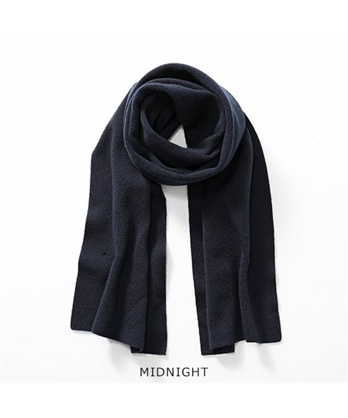 JOHN SMEDLEY(ジョンスメドレー)/PINTAIL ピンテール MERINO SCARF メリノウール マフラー ストール ニット 無地 カラー7色 ユニセックス/MIDNIGHT