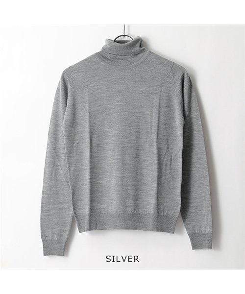 JOHN SMEDLEY(ジョンスメドレー)/SIENA シエナ ITALIAN FIT メリノウール タートルネック ニット セーター カラー7色 レディース/SILVER