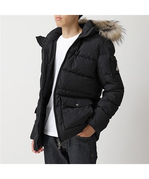 セール Hmm010 Authentic Jacket Mat Fur ラクーンファー フード付き ダウンジャケット ブルゾン Black メンズ ピレネックス Pyrenex Magaseek