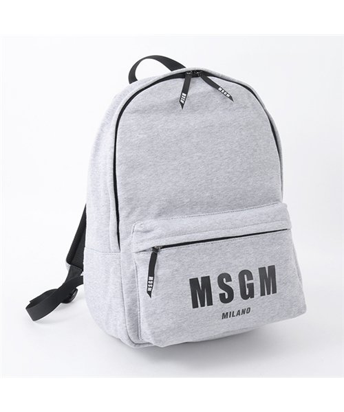 MSGM(MSGM)/2440 2540 MZ02 030 スウェット バックパック リュック バッグ デイパック ロゴプリント グレー /グレー