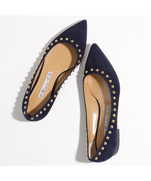 【セール】2138 ANDREA 10 アンドレア CAMOSCIO スタッズ装飾