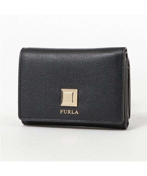 FURLA(フルラ)/1023222 PBP1 Q26 MIMIS TRI－FOLD レザー 三つ折り財布 ミニ財布 豆財布 ONYX レディース/ONYX