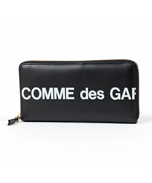 COMME des GARCONS(コムデギャルソン)/SA0110HL HUGE LOGO レザー ラウンドファスナー長財布 BLACK メンズ/BLACK