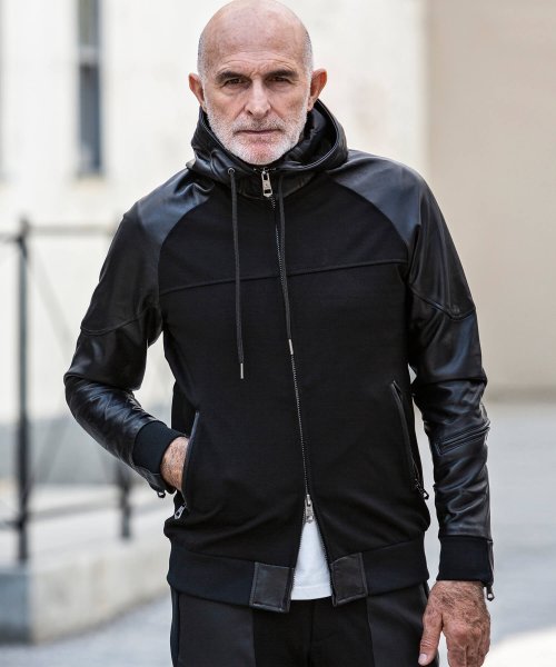 レザーコンビパーカー メンズファッション 阪急百貨店公式通販 阪急 Men S Online Store