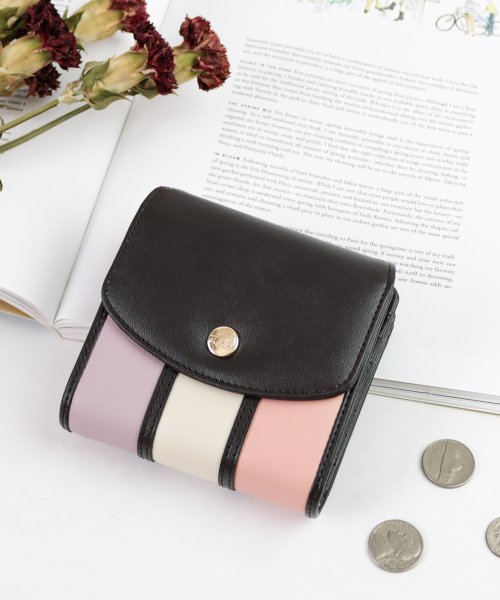Clelia クレリア 財布 レディース 二つ折り財布 フラップ コンパクト L字ファスナー カラフル カジュアル ブランド クレリア Clelia Magaseek