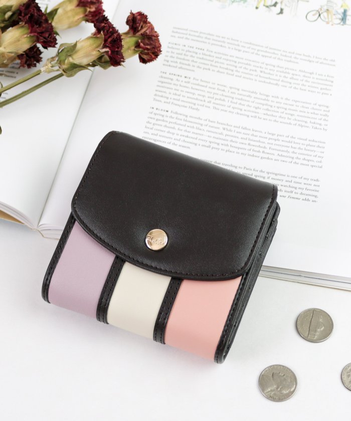 Clelia クレリア 財布 レディース 二つ折り財布 フラップ コンパクト L字ファスナー カラフル カジュアル ブランド クレリア Clelia Magaseek