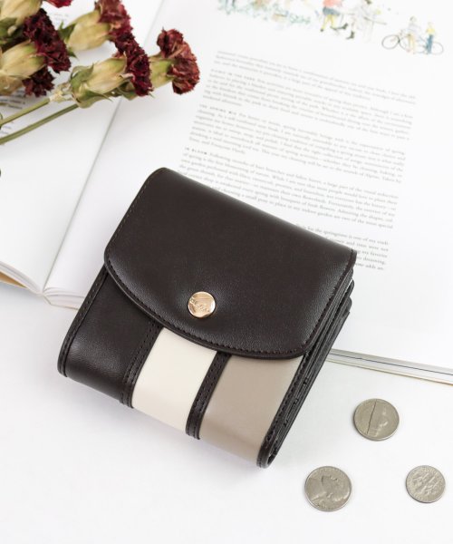 Clelia クレリア 財布 レディース 二つ折り財布 フラップ コンパクト L字ファスナー カラフル カジュアル ブランド クレリア Clelia Magaseek