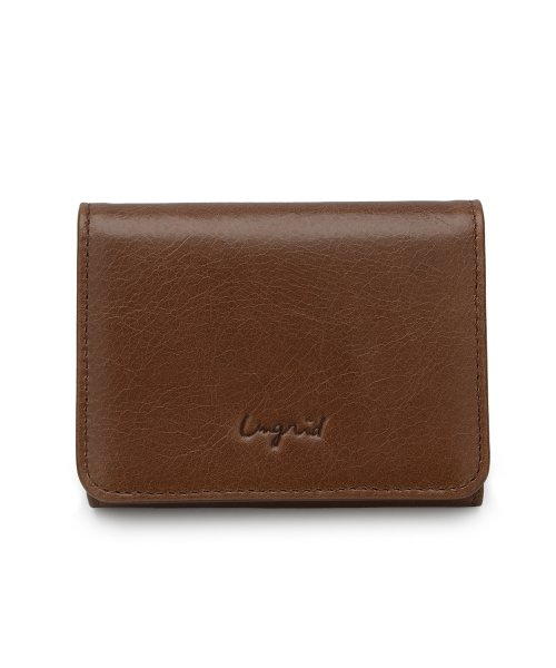 UNGRID bag(アングリッド　バッグ)/イタリア製牛革三つ折りミニ財布/BRN
