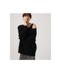 AZUL by moussy(アズールバイマウジー)/【11/4　ヒルナンデス！紹介】2WAY KNIT SET TOPS/BLK
