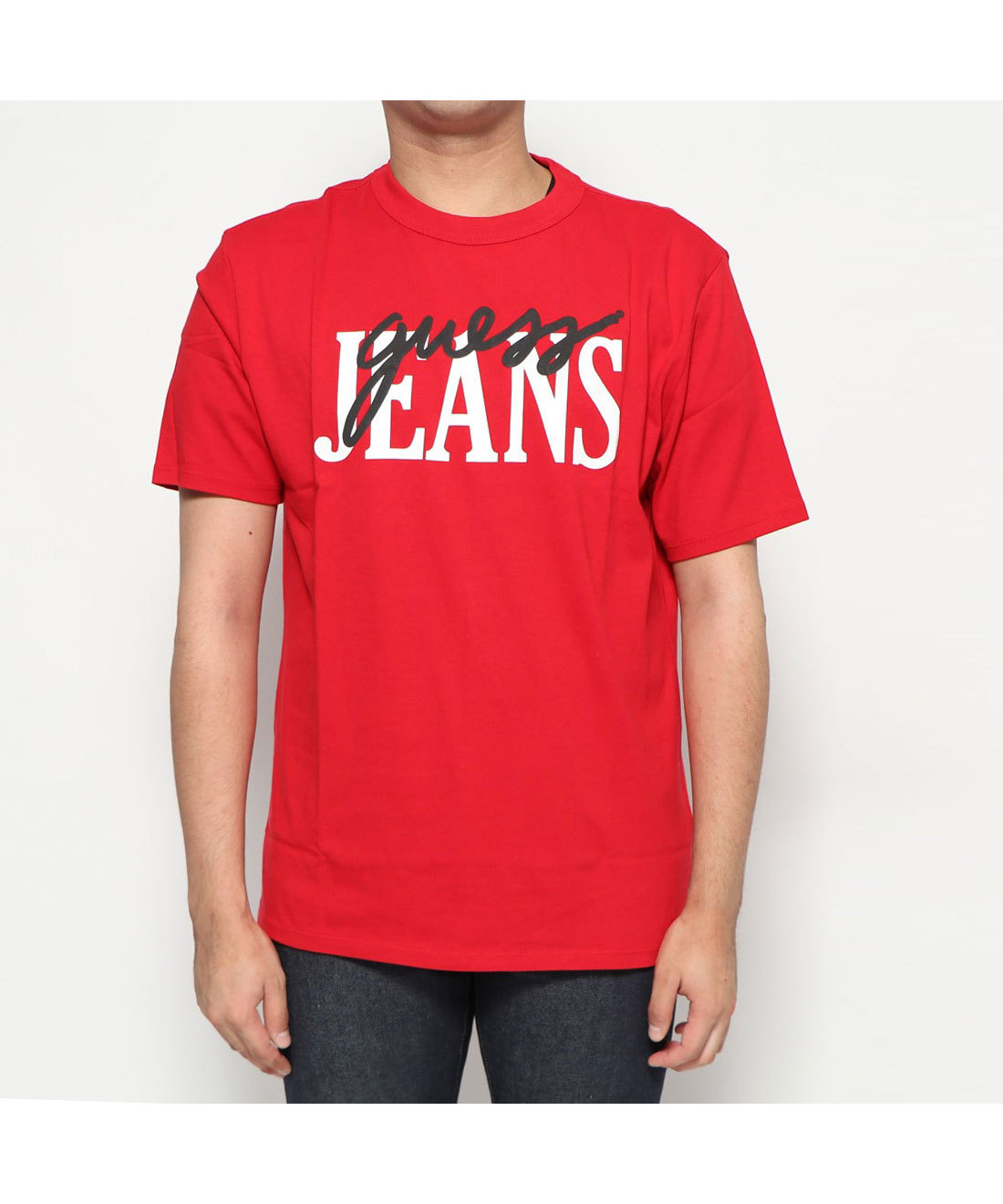 guess red tee