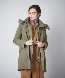 SANYO COAT(サンヨーコート)/＜京鴨ダウン＞フェイクレイヤードダウンコート/カーキ