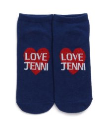 JENNI love(ジェニィラブ)/ハートラメショートソックス/ネイビー