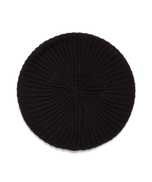 BENETTON (women)(ベネトン（レディース）)/ニット柄編みベレー帽/ブラック