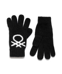 BENETTON (women)(ベネトン（レディース）)/フィンガーロゴニットグローブ・手袋JCC/ブラック