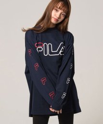 FILA(フィラ)/FILA【フィラ】袖プリントクルーネック長袖Tシャツ/ネイビー