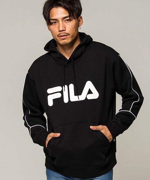 FILA(フィラ)/FILA【フィラ】パイピングプルオーバーパーカー/ブラック