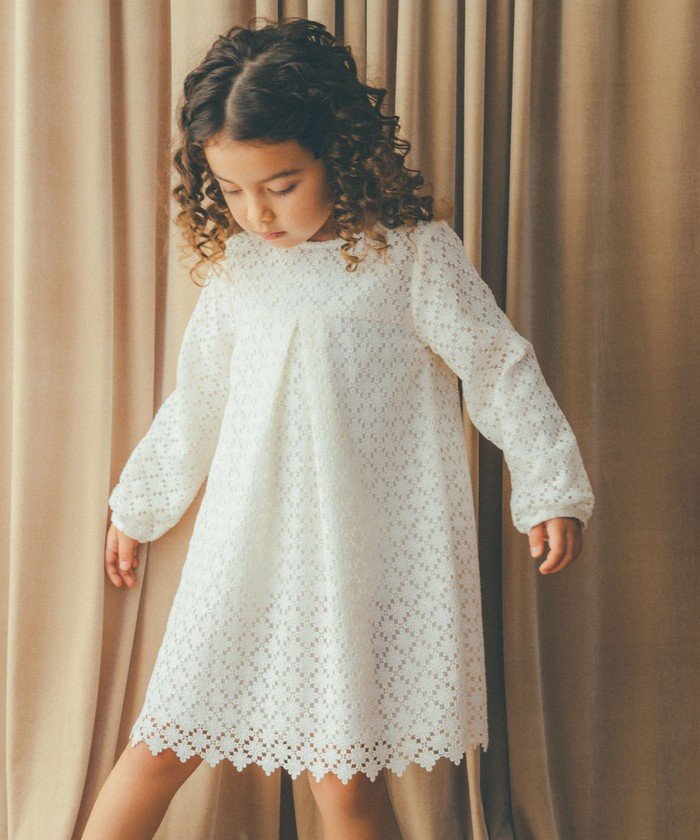 エンブロイダリーレースワンピース グリーンレーベルリラクシング キッズ Green Label Relaxing Kids Magaseek