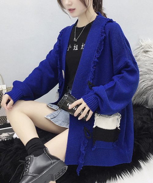 セール カーディガン レディース 秋冬 韓国ファッション Bigシルエット カーデ ボタン ミニミニストア Miniministore Magaseek