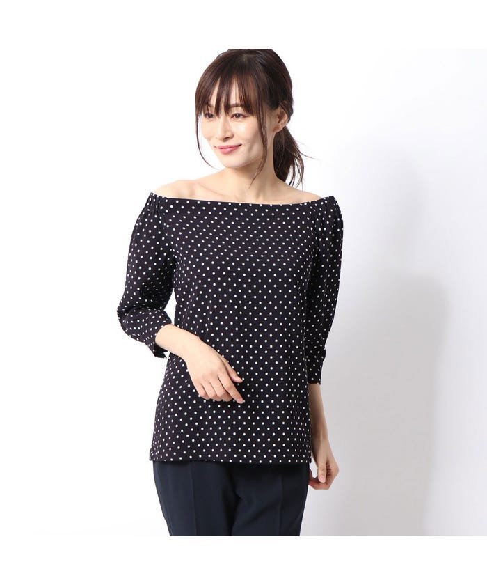 セール リネーム Rename オフショルダートップス ネイビー