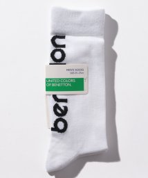 BENETTON (mens)(ベネトン（メンズ）)/メンズバックカラーロゴロングソックス・靴下/ホワイト