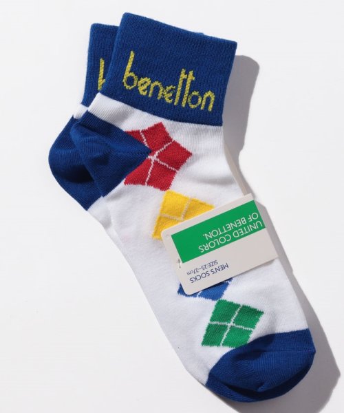 BENETTON (mens)(ベネトン（メンズ）)/メンズアーガイル柄ロングソックス・靴下/ネイビー