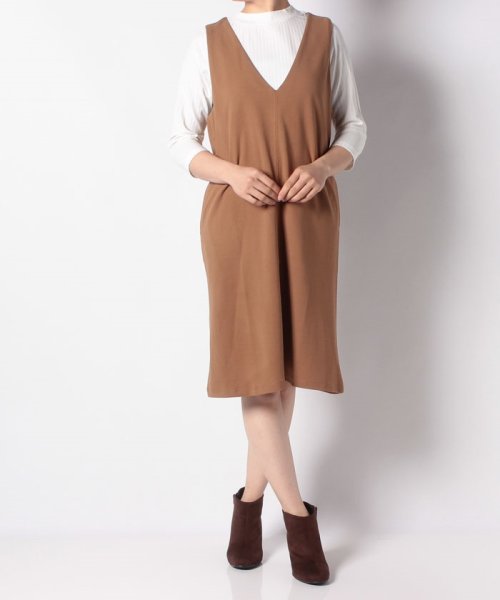 セール Set2点 テレコインナー Vネックワンピース グリーンパークス Green Parks Magaseek
