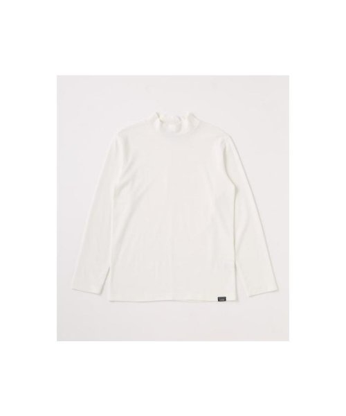 AZUL by moussy(アズールバイマウジー)/TACK FRAISE HIGH NECK LONG TEE/WHT