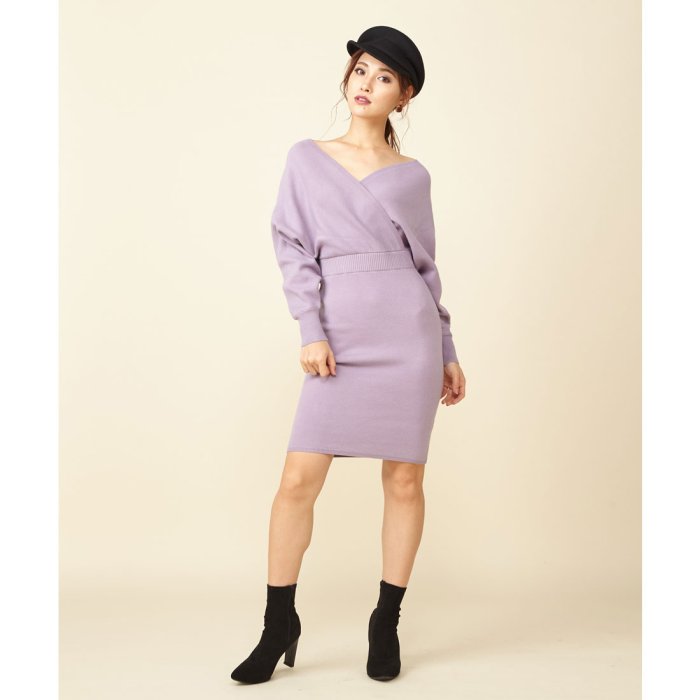 カシュクールドルマンニットワンピース ロイヤルパーティー Royal Party Magaseek