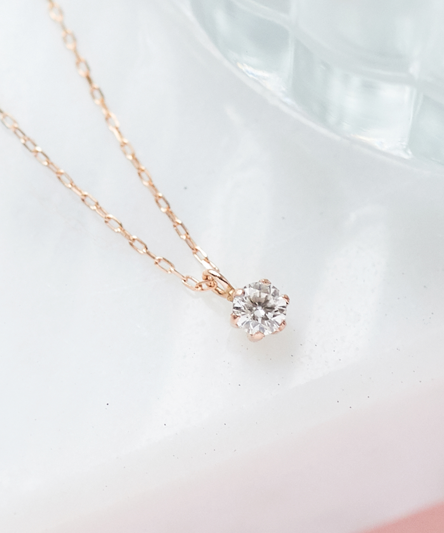 K10RG】ワンドロップパールビジューネックレス(504342553
