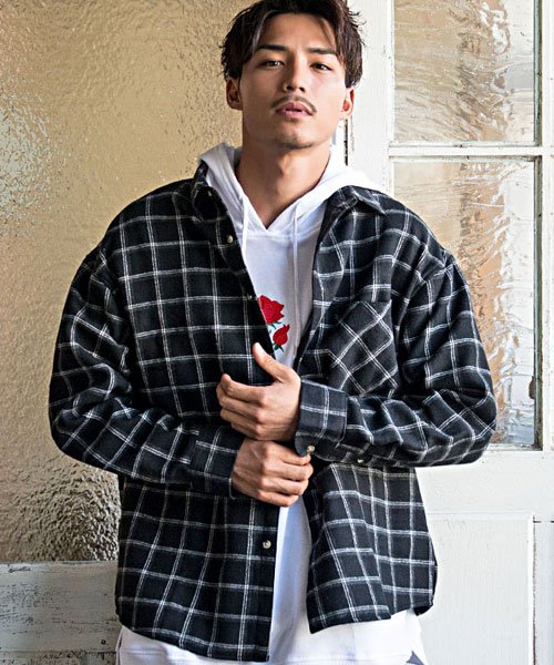 Vicci ビッチ フリースボンディングビッグシルエットチェックシャツジャケット ビッチ Vicci Magaseek