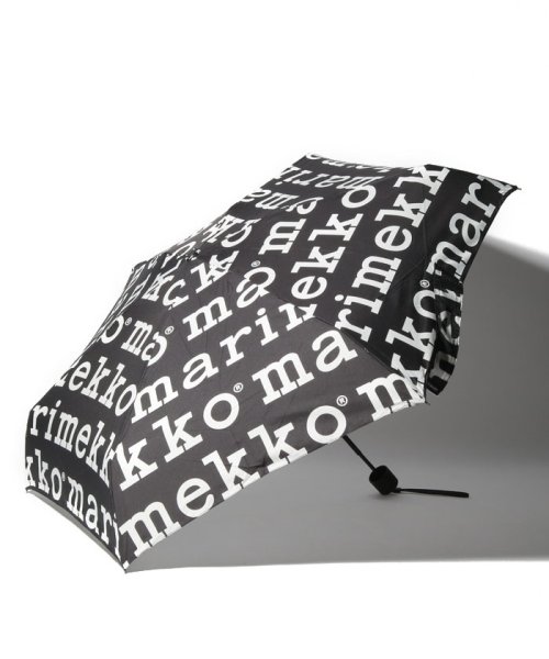 Marimekko(マリメッコ)/【marimekko】MARILOGO MINI MANUAL UMBRELLA/BLACK/WHITE