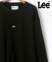 LAZAR(ラザル)/【Lazar】 Lee/リー 別注 ビッグシルエット ミニロゴ刺繍 プルオーバースウェット/ブラック